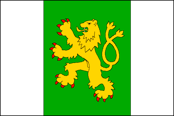 List tvoří tři svislé pruhy - bílý, zelený a bílý, v poměru 1:2:1. V zeleném poli žlutý dvouocasý lev ve skoku s bílými zuby a červenou zbrojí. Poměr šířky k délce listu je 2:3.