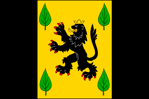 List tvoří tři svislé pruhy, černý, žlutý a černý, v poměru 1:2:1. Ve žlutém pruhu černý lev se žlutou korunou a červenou zbrojí mezi čtyřmi (2,2) vztyčenými zelenými březovými listy. Poměr šířky k délce listu je 2:3.