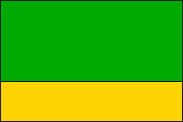 List tvoří dva vodorovné pruhy, zelený a žlutý v poměru 2:1. Poměr šířky k délce listu je 2:3.