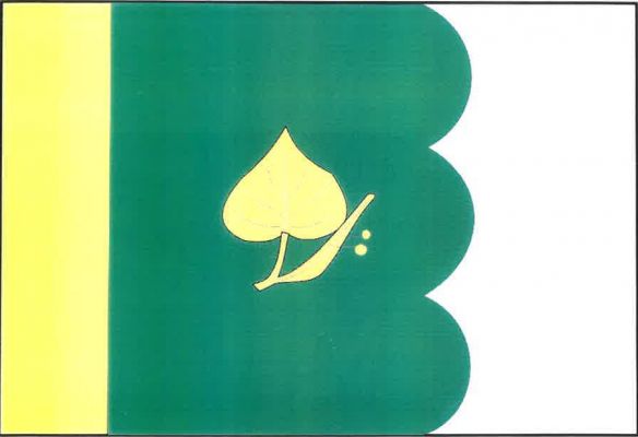 List tvoří tři svislé pruhy, žlutý, zelený a vlnkovitý bílý, v poměru 1 : 3 : 2. V zeleném pruhu žlutý vztyčený lipový list s plodenstvím. Poměr šířky k délce listu je 2 : 3.