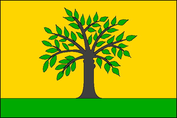 List tvoří dva vodorovné pruhy žlutý a zelený v poměru 5:1. Ze zeleného vyrůstá zelená vrba s černým kmenem. Poměr šířky k délce listu je 2:3.