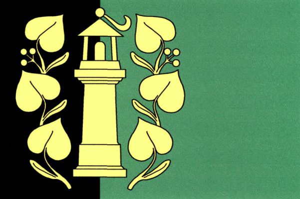 List tvoří černý žerďový pruh široký jednu třetinu délky listu a zelené pole. V žerďové a střední části listu hornický kahan provázený dvěma lipovými větévkami se třemi listy a trojicí plodů, vše žluté. Poměr šířky k délce listu je 2 : 3.