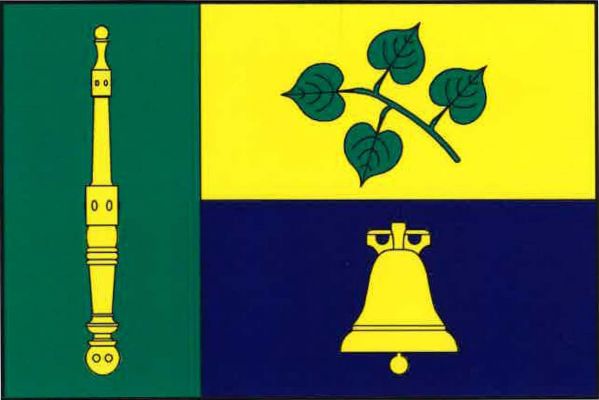List tvoří žerďový zelený pruh široký třetinu délky listu a dva vodorovné pruhy, žlutý a modrý. V zeleném pruhu žluté rychtářské právo, ve žlutém kosmo vztyčená zelená lipová ratolest se čtyřmi listy, v modrém žlutý zvon. Poměr šířky k délce listu je 2 : 